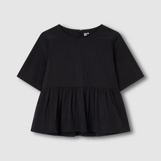 JAJU 여 셔링 반팔 블라우스 J115203122099 650570