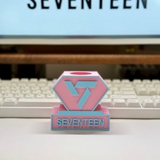 臺灣出貨-克拉棒 底座 二代專屬 SVT 應援棒 支架 SEVENTEEN 不含應援棒, 冰藍粉 二代, 1個