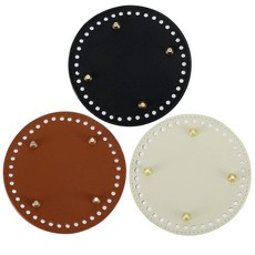 가방 밑판 뜨개 원형 가방바닥 가죽바닥 직경14cm 오너킹부자재, 블랙, 1개