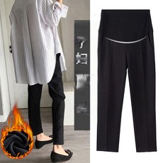임산부 바지 빅사이즈 봄가을 겉에 레깅스 정장바지 통통 MM 배와이드 기모