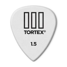 Dunlop Tortex T3 샤프 팁 기타 피크, 12팩, 화이트