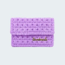네트공예 DIY 세트 - 카드 지갑 만들기 망스티치 재료 덮개형_handmade 필기체 골드 팬던트, 9. P-10 라일락, 1개
