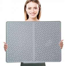 실리콘 식기 건조 매트 (58 x 43cm) 물빠짐 식기건조대 다용도 주방정리 수납용품, 실리콘 식기 건조 매트 (58 x 43cm) 물빠짐 식