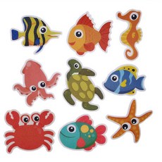 YGG 욕조용 미끄럼방지 스티커 바닷속친구들, 1세트, 혼합