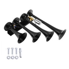 기차 4 시끄러운 오토바이 24V 보트 자동차 전기 공기 경적 슈퍼 185dB SUV 에어혼 트럭 트럼펫 차량 12V 압축기, M6 valve, 1개