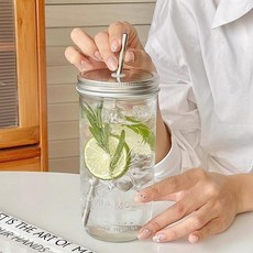 玻璃吸管杯 650ml鑽石款, 1個, 700ml梅森款,杯+封閉蓋