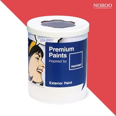 노루페인트 팬톤 실외 벽면 저광 페인트, 17-1664 PoppyRed, 1L, 1개