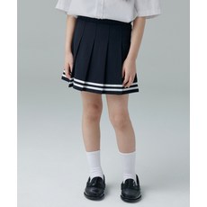 무신사 스탠다드 MUSINSA STANDARD KIDS 피케 밴딩 플리츠 스커트 [네이비] MKDSK4Z03-NA 418535