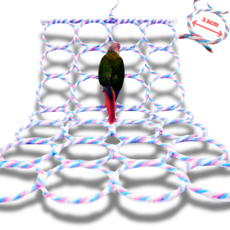 버드링 앵무새 사다리 유격 장난감 그물 놀이터 2개입, 일반, 2개