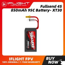호환 iFlight Fullsend 4S 850mAh 95C 리포 배터리 14.8V FPV 드론 부품용 XT30 커넥터, 01 Battery