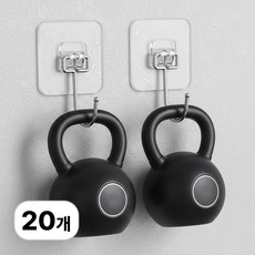 로멀리 초강력 접착식 벽걸이 후크, 20개, 투명