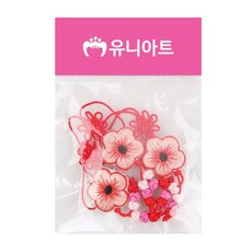 전통 빨강 국화 매듭 고리 3개입 X10개 공예 재료 oji*7874OJ, 상세페이지 참조