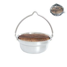 중세 걸이식 냄비 캠핑 유럽식 스튜 스텐 피크닉 차박 쿠커 백패킹 좌식 찌개 행잉 퐁듀, A. 1.8L 냄비+수납봉투, 1개