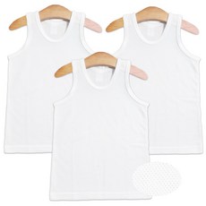 배꼽손 유아동 민소매 밤부 메쉬 항균 런닝 3P