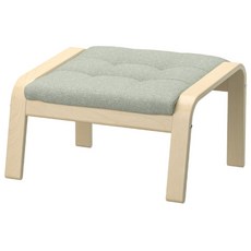 이케아 풋스툴 발받침 68x54x39 포엥 - 자작나무무늬 프레임, 군나레드 라이트그린