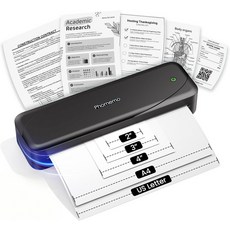 포메모 휴대용 프린터 여행용 잉크리스 무선 M833 업그레이드 블루투스 라벨 지원 8.5인치 x 11인치 미국 레터 및 A4 써멀 페이퍼 홈 오피스 비즈니스에 적합, Black