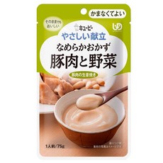 日本kewpie介護食品Y4-15蔬菜豬肉時蔬 軟嫩好入口 營養豐富, 1個