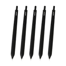스페이스니들 펜 필기감좋은 초저점도 독일잉크 볼펜 0.7mm, 5개, 블랙