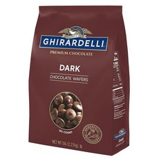 Ghirardelli 벌크 대용량 간식 기라델리 초콜릿 컴퍼니 밀크 웨이퍼 5파운드 백 1팩, 다크 초콜릿 웨이퍼, 다크 초콜릿 웨이퍼