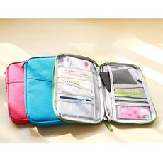 휴대용 여권케이스 여행용 파우치 여권 정리함, 색상임의배송