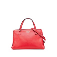 구찌 중고 2000-2015 카프스킨 스윙 탑 핸들 사첼 백