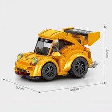 월드 레이싱카 스포츠카 슈퍼카 자동차 미니카 레고 호환 블럭, 3호기 엘로우 199pcs, 1개