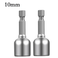 2PCS 6-13mm 임팩트 소켓 비트 1/4 "육각 섕크 마그네틱 스크류 드라이브 파워 드릴 어댑터 수리 도구, 07 2PCS 10mm