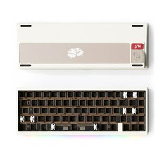 Nut65 베어본 KIT 풀알루미늄 볼캐치 마그네틱 커넥터 유무선 3모드 기계식키보드, 밀키화이트