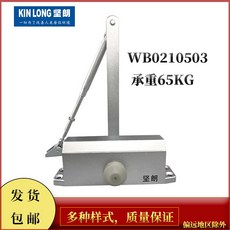 堅朗 閉門器液壓緩衝無定位家用自動關門器, 1個, WB0210503銀灰色（無定位）