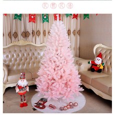 聖誕樹 粉色櫻花聖誕樹套餐 加密 送聖誕帽 LED彩燈 節慶裝飾 1.5/1.8米/60公分迷你桌面聖誕樹, 粉210公分裸樹