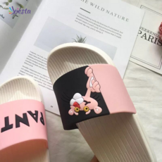 xiesta 슬리퍼 여성 여름 실내 및 실외 미끄럼 방지 욕실 두꺼운 바닥 편안한 홈 슬리퍼 소녀 하트