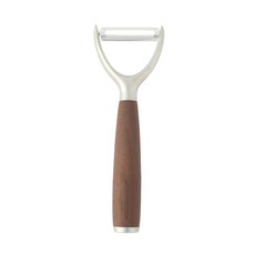 Sur La Table Kitchen Essential Steelhaus 스테인리스 스틸 피쉬 뒤집개, Walnut & Co. (스테인리스/월넛), Vegetable Y-Peeler