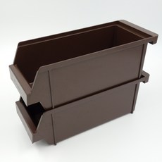 다용도 분류통BIN 오거나이저 책상정리 수저통(2개), 2개, 밤색