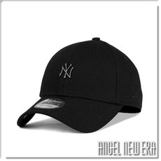 New Era 紐約洋基隊 可調節棒球帽, Black, 1個