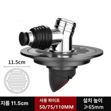 원형 전동 세탁기 배수구 커버 세탁기용 뚜껑, 건메탈그레이 (11.5cm 커넥터 포함), 기본 색상
