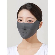 여성용 자외선 차단 마스크 무자국 입체형 컬러 선바이저 눈가 보호 아이스 실크 마스크, [무흔적 메쉬]-다크 그레이