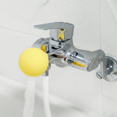 플랜하우스 유아 욕조 수도꼭지 수전 안전 보호 커버, 파스텔 옐로우, 1개