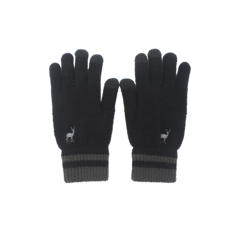 體溫魔術師丨MIT台灣製 麋鹿暖心保暖觸控手套 男款 加厚防風 柔軟親膚 靈敏觸控 冬季通勤必備, 黑, 1個