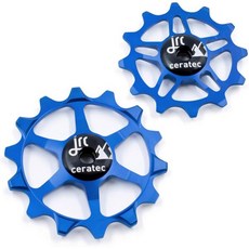 JRC Components 세라믹 풀리 휠 자전거 MTB 뒷변속기 14T 12T 골드, 파랑