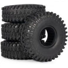 SCX10 TRX4 Capra Gen8 Gamde R1 CC01 D90용 RC 휠 타이어 4개 세트 120mm 19인치 고무 타이어와 폼 인서드 110 록 크롤러