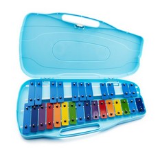 명창 실버스타 공명 실로폰 27키 레인보우건반 (음계스티커 실로폰채포함) 박스포장제품, 1개, 하늘색, 27판