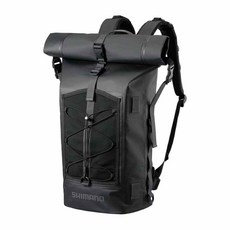 SHIMANO BD-201Y 30L PVC防水後背包，桃園東區釣具推薦，大容量防水設計，解放雙手輕鬆釣魚, 黑色