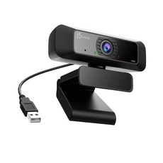 j5create 제이파이브크리에이트 JVCU100 USB 풀HD 웹캠 1080p 30fps 광각 마이크 내장, black, JVCU100-EJ