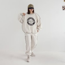 AppleMango 冬季加厚復古軟軟套裝訓練上下套裝
