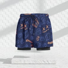 DFMEI 泳褲男防尷尬寬鬆男士游泳褲平角泳衣套裝沙灘褲溫泉游泳裝備