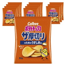 Calbee 卡樂比 厚切波浪洋芋片 淡鹽口味, 12包, 55g