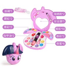 兒童化妝品玩具安全無毒可水洗冰雪奇緣彩妝玩具女孩公主彩妝盒化妝玩具兒童化妝品套裝女孩禮物36件組, 1個, 紫悅美妝盒