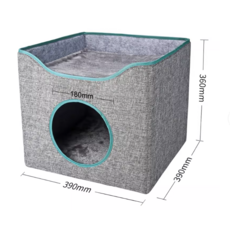 anbaby貓抓窩貓玩具貓窩可折疊貓睡窩貓抓板二合一, 1個
