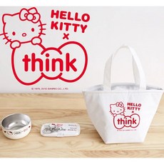 thinkbaby Hello Kitty 聯名餐具組，寶寶安全無毒餐具，可愛造型，輕鬆培養自主用餐好習慣, 1個