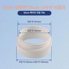 에어컨 창문 칸막이 창틀 가리개 보조샤시 배기호스, 기본 추가키트 (cm), 15cm 나사형 변환 15cm 평면